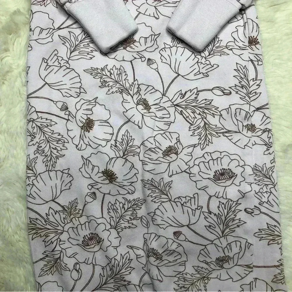 Colored Organics Gown Long Sleeved Adjustable Tie Bottom purple Floral 0-3M - Picture 13 of 16